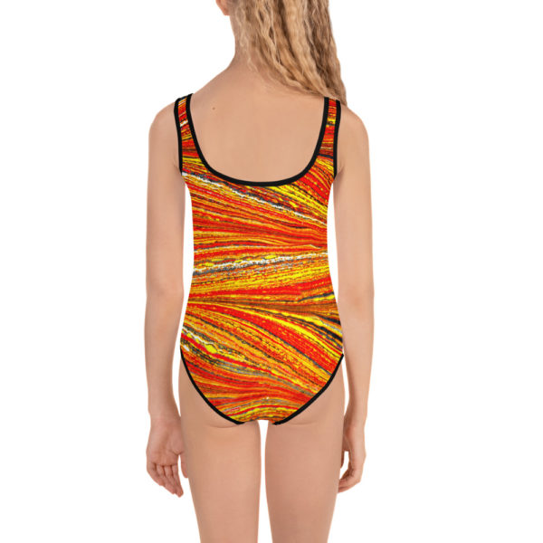 Raging Plumage All-Over Print Kids Swimsuit - Image 2