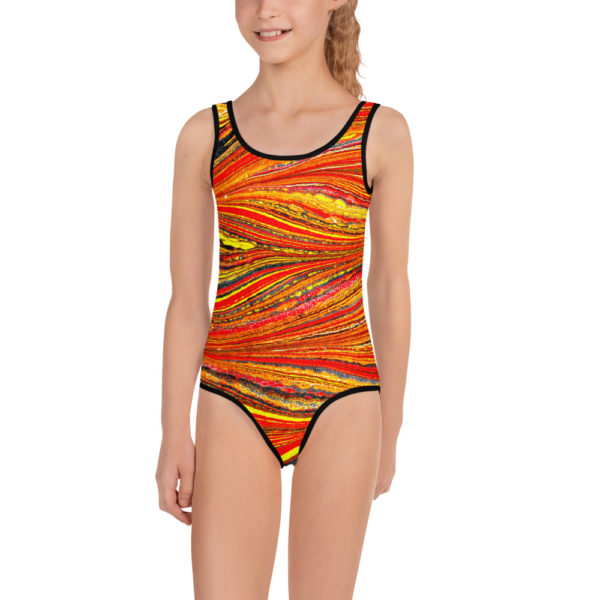 Raging Plumage All-Over Print Kids Swimsuit