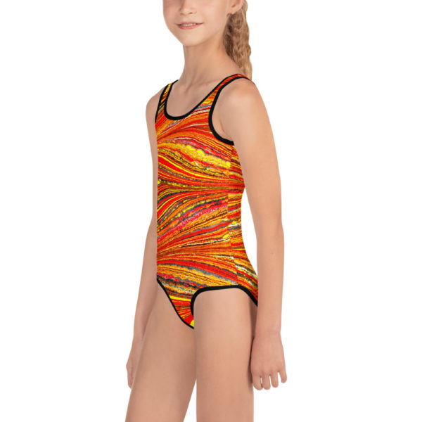 Raging Plumage All-Over Print Kids Swimsuit - Image 3