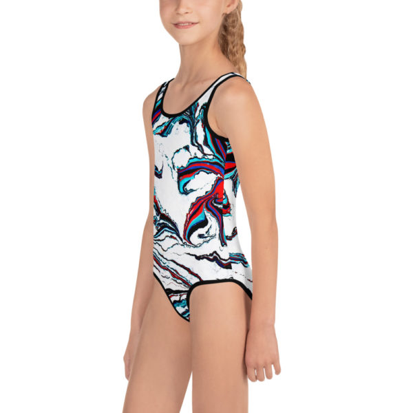 Artic Flora All-Over Print Kids Swimsuit - Image 3