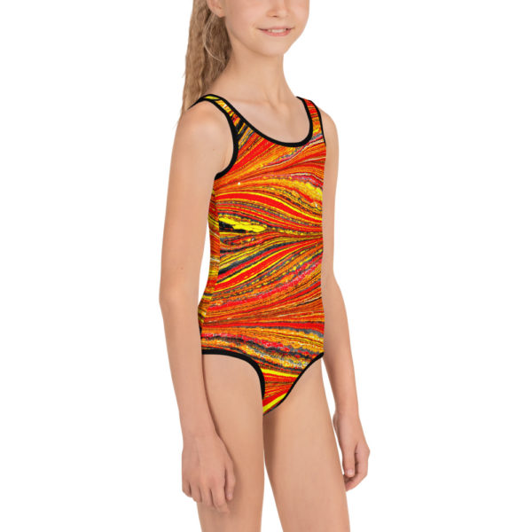 Raging Plumage All-Over Print Kids Swimsuit - Image 4