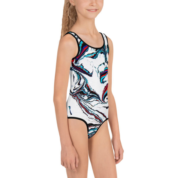 Artic Flora All-Over Print Kids Swimsuit - Image 4