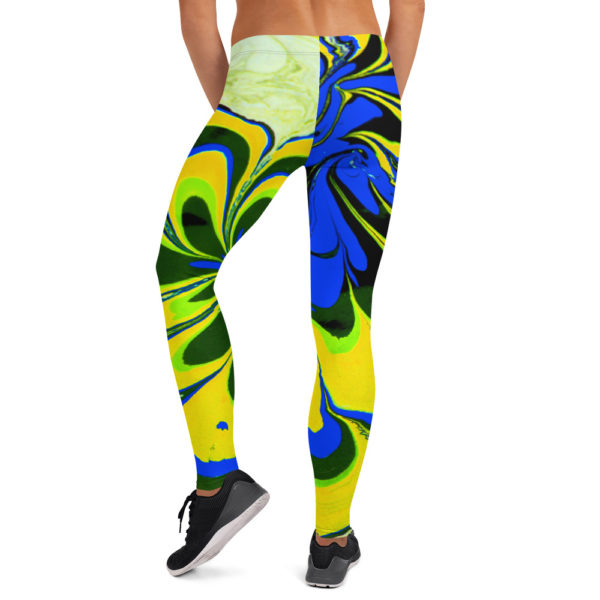 Azure Floret Yellow Leggings - Image 2