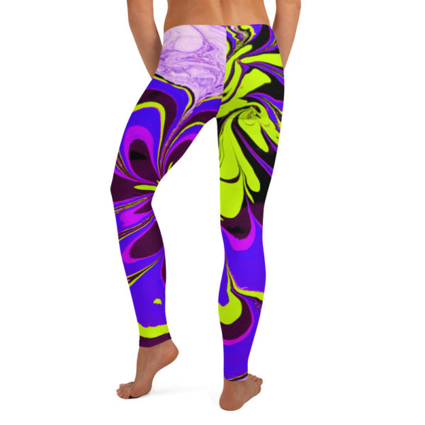 Azure Floret Purple Leggings - Image 2