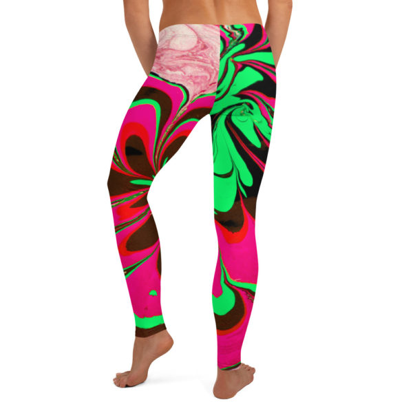 Azure Floret Pink Leggings - Image 2