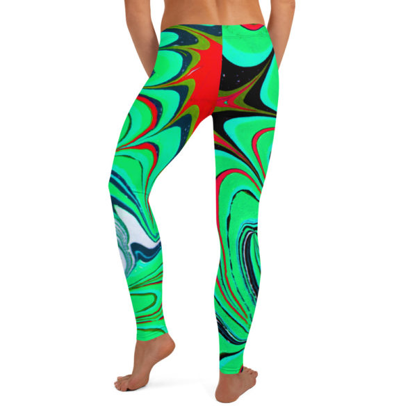 Cerulean Starburst Green Leggings - Image 2