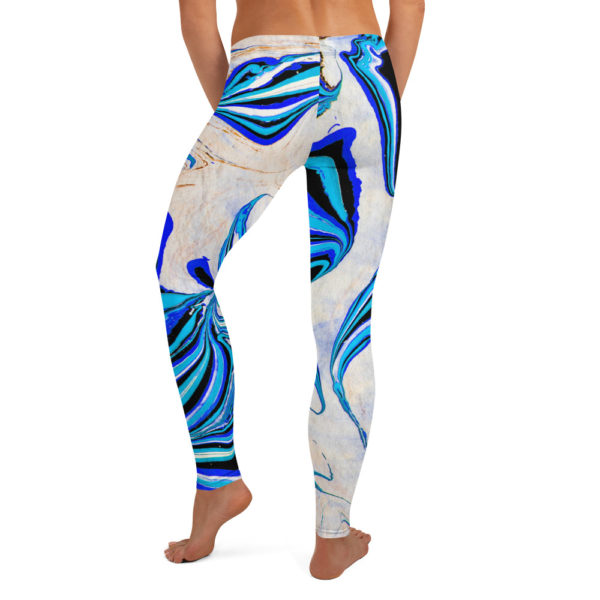 Blossoming Magma Blue Leggings - Image 2