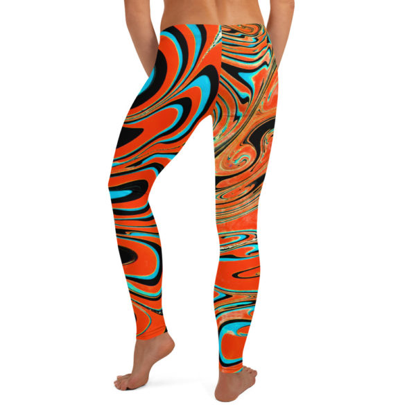 Warped Beryl Orange Leggings - Image 2