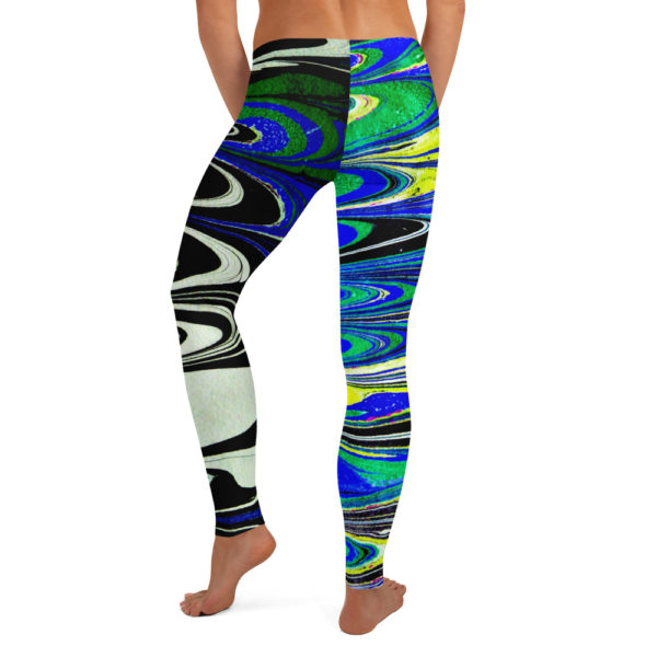 Billowing Hypnosis Blue Leggings - Image 2