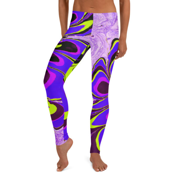 Azure Floret Purple Leggings