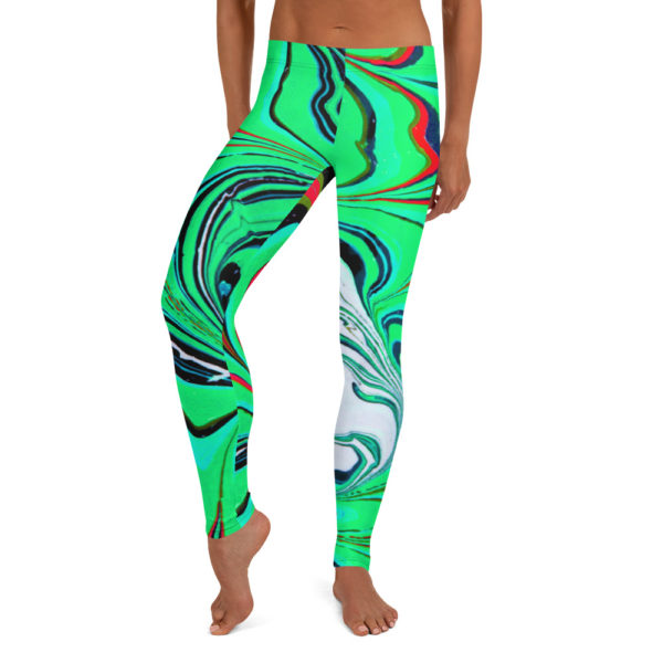 Cerulean Starburst Green Leggings