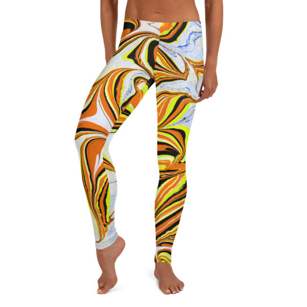 Blossoming Magma Yellow Leggings