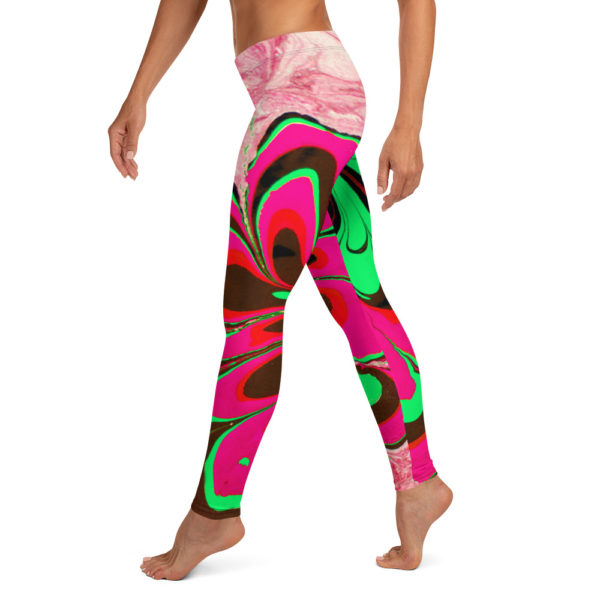 Azure Floret Pink Leggings - Image 3