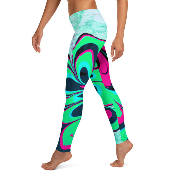 Azure Floret Green Leggings - Image 3