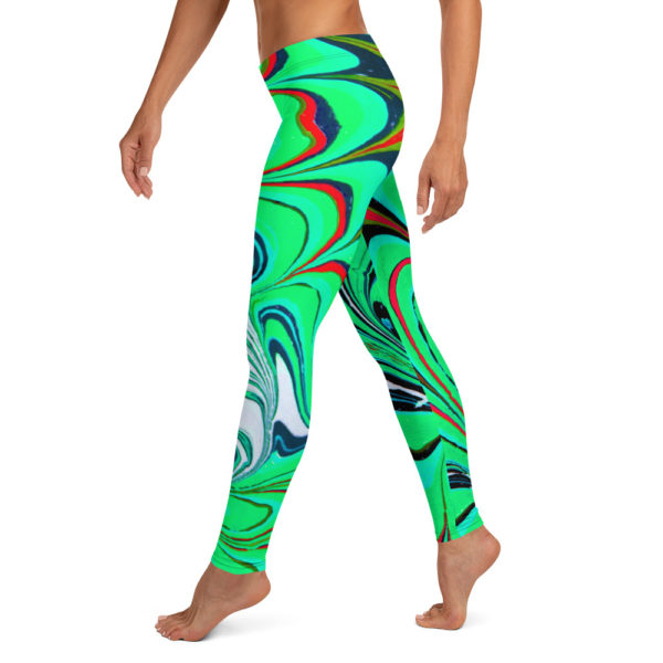 Cerulean Starburst Green Leggings - Image 3