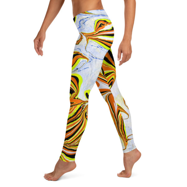 Blossoming Magma Yellow Leggings - Image 3