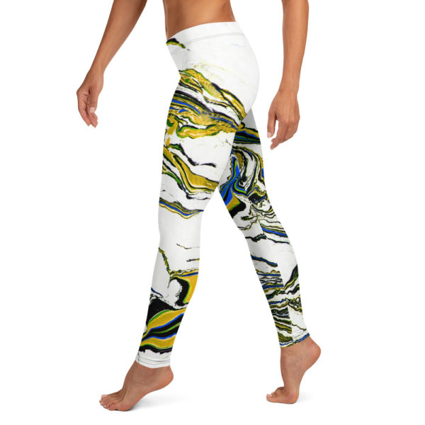 Artic Flora Blue Leggings - Image 3