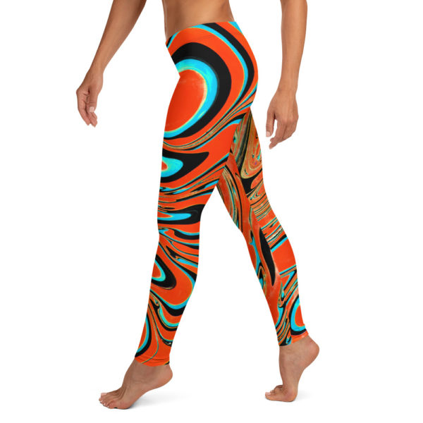 Warped Beryl Orange Leggings - Image 3