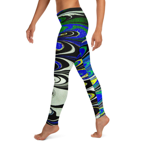 Billowing Hypnosis Blue Leggings - Image 3