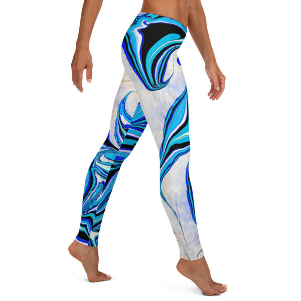 Blossoming Magma Blue Leggings - Image 4