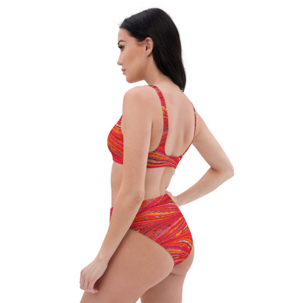 Raging Plumage Red Recycled high-waisted bikini - Image 6